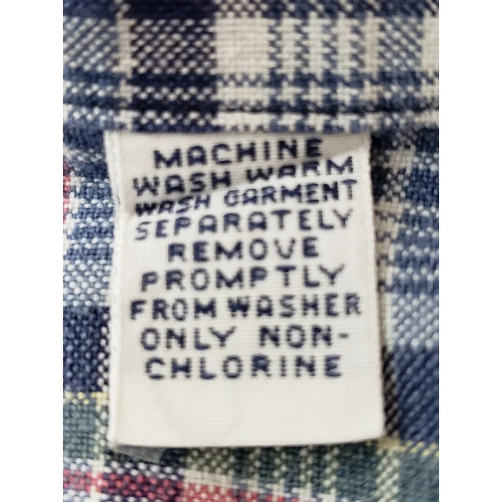 Ralph Lauren Mens Shirt XL‎ L/S Blue Plaid Blake100% Cotton Collared Button Down